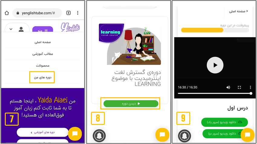 راهنمای yenglishtube